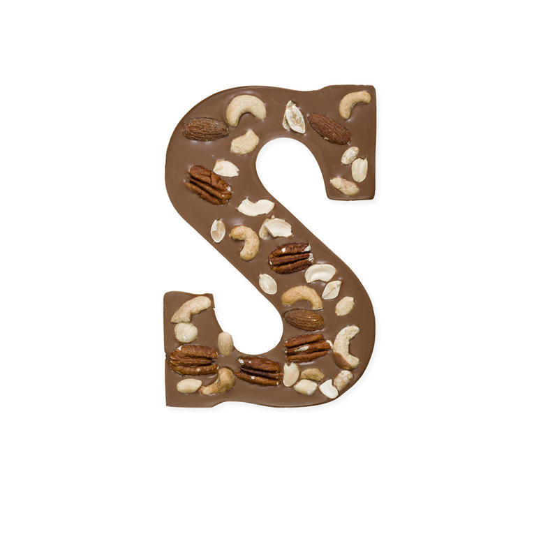 Notenmix chocolade letter